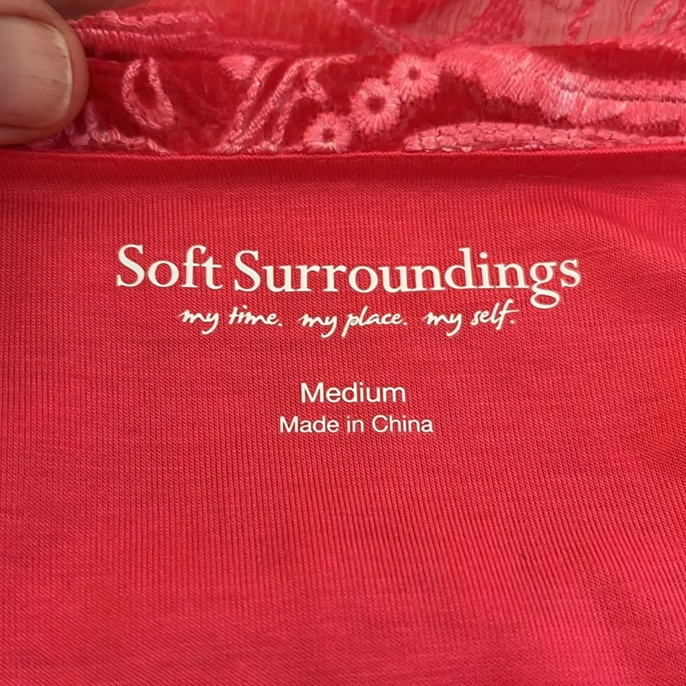 Soft Surroundings Adele Silk Tunic Top size Medium - Picture 8 of 12